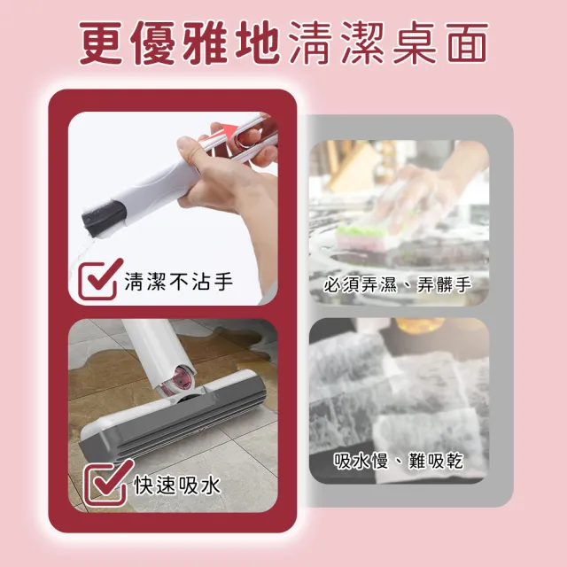 【精準科技】免沾手輕巧迷你拖把 桌上型拖把 萬用小拖把 玻璃清潔拖 桌面小拖把 小型拖把(550-MMOP25)