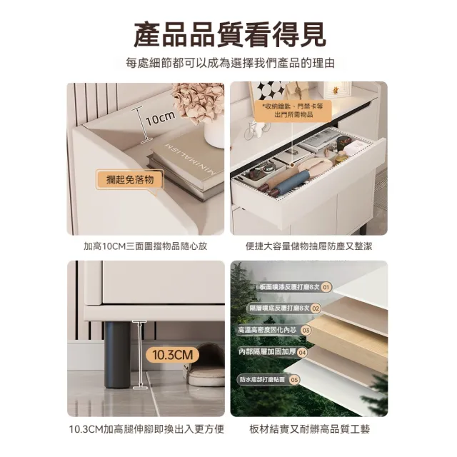 【歐德沐】輕奢進門玄關櫃鞋櫃 三門一抽 90*30*102公分(收納櫃 鞋架 置物櫃 置物架 預購15天)