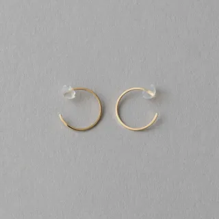 【ete】網路限定-K10YG 簡約美學素面圈型耳環S(金色)