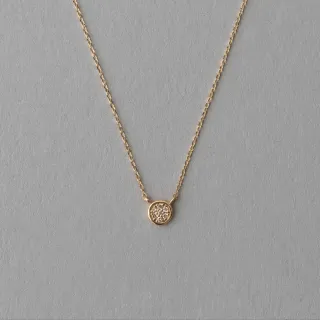 【ete】K10YG Brilliant 璀璨棕鑽項鍊(金色)