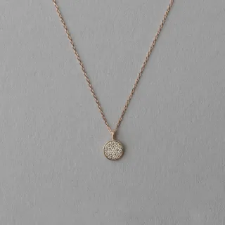 【ete】K10MPG Brilliant 極致璀璨鑽石項鍊(粉霧金色)