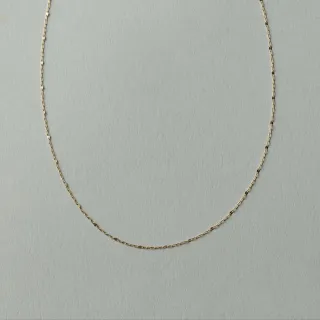 【ete】K10YG 閃耀切割花瓣項鍊(金色)