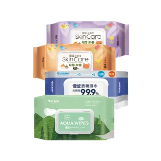 【US BABY 優生】超厚型濕紙巾箱購任選(柔軟80抽24包/酒精80抽12包/純淨88抽24包)