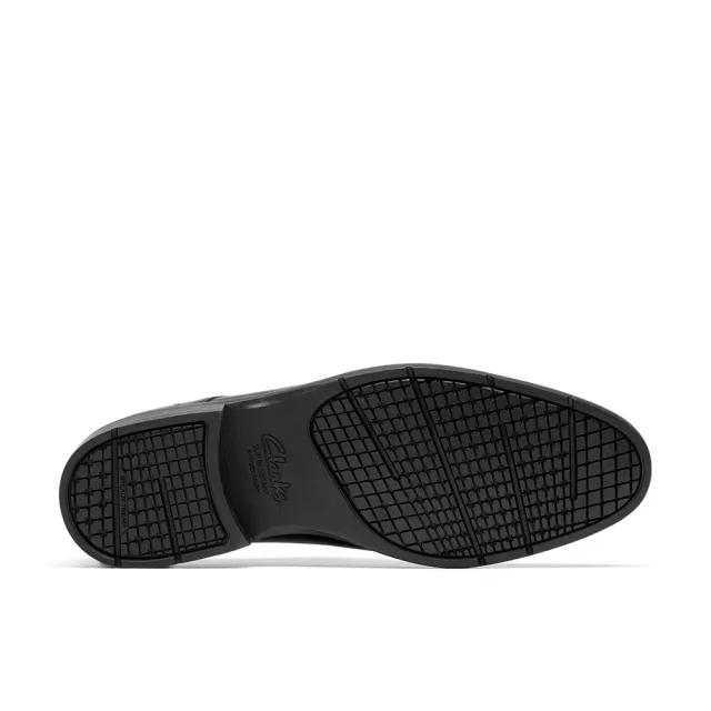 【Clarks】男鞋 Steadwell Lace 寬楦素面紳士鞋 皮鞋(CLM84679D)