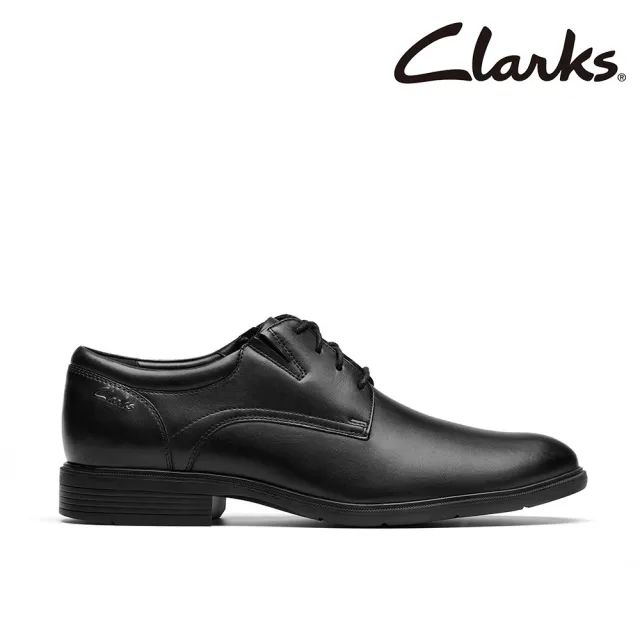 【Clarks】男鞋 Steadwell Lace 寬楦素面紳士鞋 皮鞋(CLM84679D)