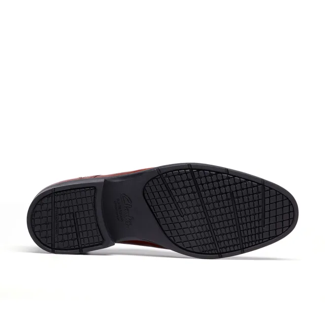 【Clarks】男鞋 Steadwell Lace 寬楦素面紳士鞋 皮鞋(CLM84680D)