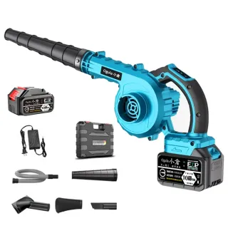 【Ogula 小倉】鼓風機 吹吸噴三用 5檔風速 數顯調節（十節單電+清潔套裝）配工具箱(吹葉機/電動鼓風機)