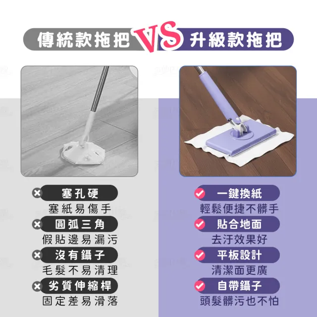 【夢巴黎】洗臉巾拖把(拖把 拖把免手洗 除塵紙 小拖把 夾布拖把 免手洗拖把 懶人拖 懶人拖把 打掃用具)