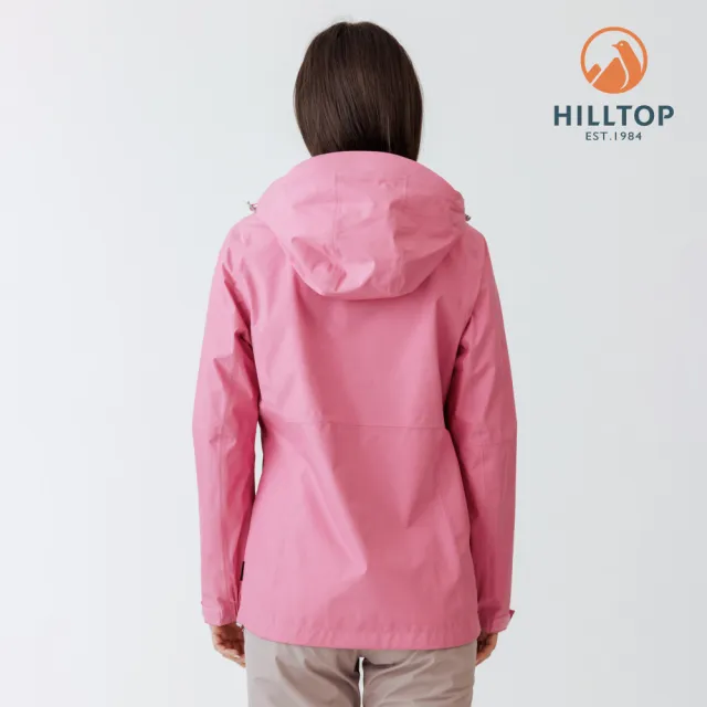 【Hilltop 山頂鳥】GORE-TEX單件式 施華洛世奇水鑽防水防風透氣短大衣外套 女款 粉紅｜PH22XF40ECF0