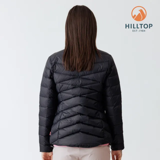 【Hilltop 山頂鳥】超潑水石墨烯蓄熱羽絨短大衣外套 可銜接GORE-TEX外件 女款 黑｜PF22XF34ECA0