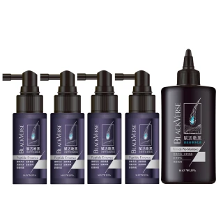 【美吾髮】BlackVerse賦活喚黑逆齡養髮精華50ml 4入組(強化髮色/養髮液/頭皮養護/灰白髮/何首烏)