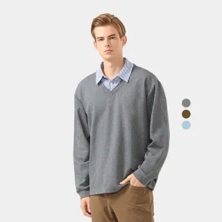 【Hang Ten】男裝-抗菌除臭假兩件長袖POLO衫(多色選)