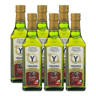【YBARRA 益百萊】100%特級冷壓初榨橄欖油 單一品種HOJIBLANCA(500mlx6瓶 玻璃瓶裝)