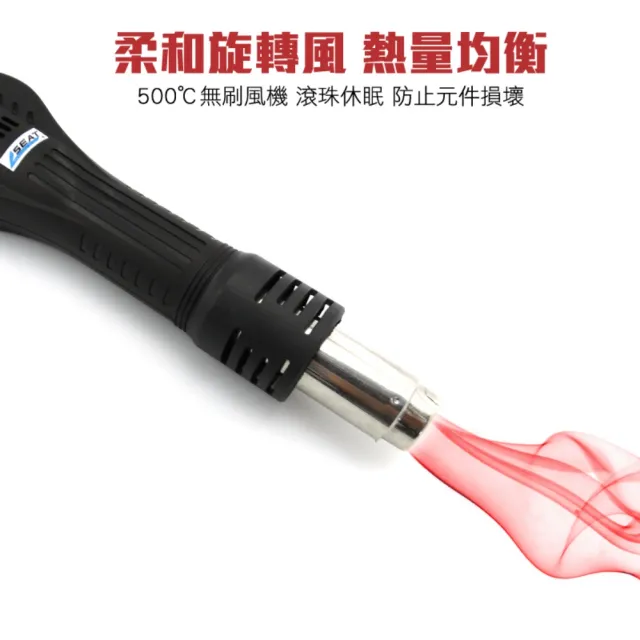 【精準科技】高溫熱風槍 拆焊台 收縮膜 焊接 溫控熱風槍 工業吹風機 電烙鐵(MET-HG858D+工仔人)