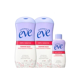 即期品【Summer’s Eve 舒摩兒】經典防護組-浴潔露237mlx2+浴潔露59ml(私密清潔)