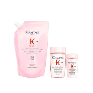 【KERASTASE 巴黎卡詩】粉漾芯生髮浴清爽型 500ml補充包(洗髮精/控油/頭皮保養/蓬鬆/養髮)