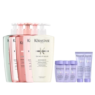 【KERASTASE 巴黎卡詩】500ml大容量髮浴/洗髮精(多款任選/控油/護色/去屑/豐盈/養髮)