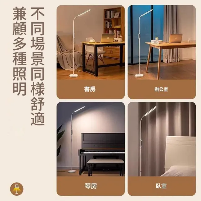 現貨 LED護眼檯燈 落地臺燈 無遙控款 五檔調光(檯燈/落地燈/護眼燈/一鍵調光/360°旋轉/)