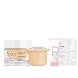 【Avene 雅漾官方直營】極光C精華霜愛地球組(精華霜50ml+補充包50ml)
