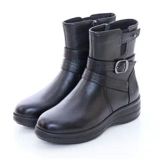 【CUMAR】氣墊繞踝短靴725-610(黑色)