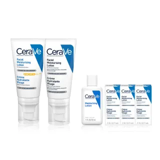 【CeraVe適樂膚】全新上市日夜養膚入門組★全效清爽修護防曬乳 SPF50 52ml+全效超級修護乳 52ml_A