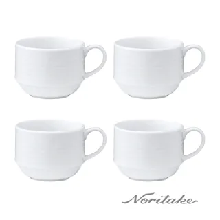 【NORITAKE】詩羅恩純白系列-可疊咖啡杯-220CC(4入)