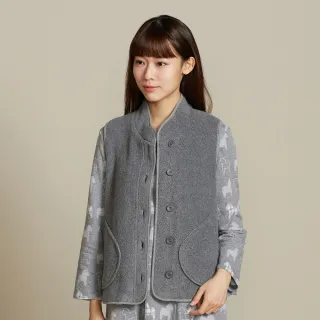 【YVONNE 以旺傢飾】搖粒絨立領背心-岩石灰