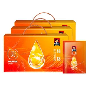 【QUAKER 桂格】買2送1-美力滴雞精52ml×8包x3盒 共24入(膠原蛋白/黑羽土公雞/BCAA/中秋禮盒/送禮推薦)
