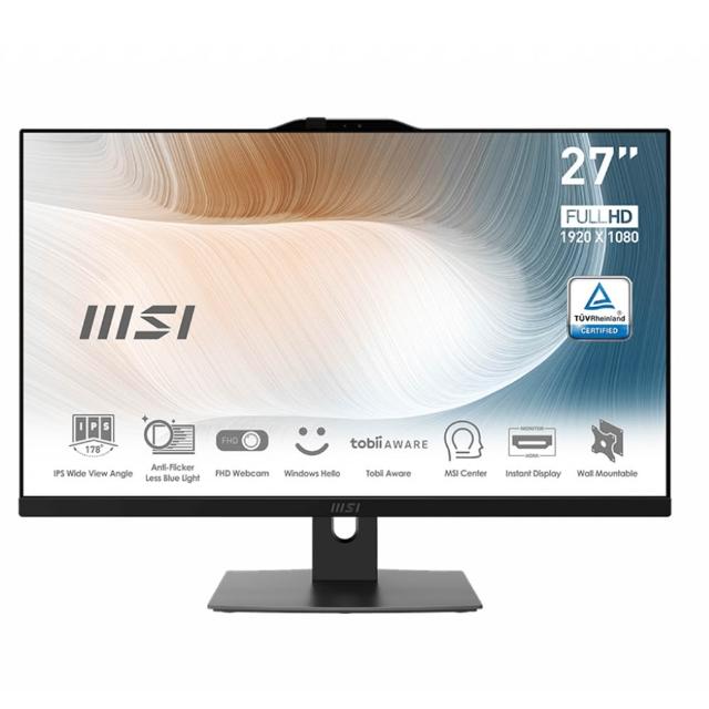 【MSI 微星】27型Core5十核液晶特仕電腦(Modern AM272P 1M-858TW-SP7/Core 5 120U/32G/2TB+1TB/W11)