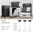 【Arlink】20吋登機箱 1:9 前開行李箱｜減震煞車輪｜純PC材質(20吋行李箱/機長登機箱/小行李箱)