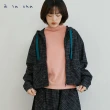 【a la sha】不規則格紋連帽薄外套