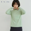 【a la sha】直條紋理微高領親膚上衣