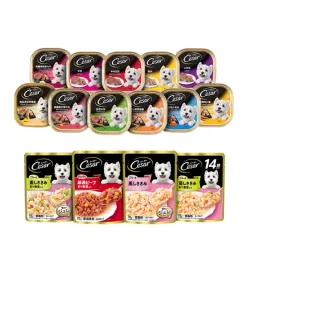 【Cesar西莎】momo獨家組 餐盒*12+蒸鮮包*16(狗罐頭/狗食/餐包/熟齡犬/全齡適用/網路限定)