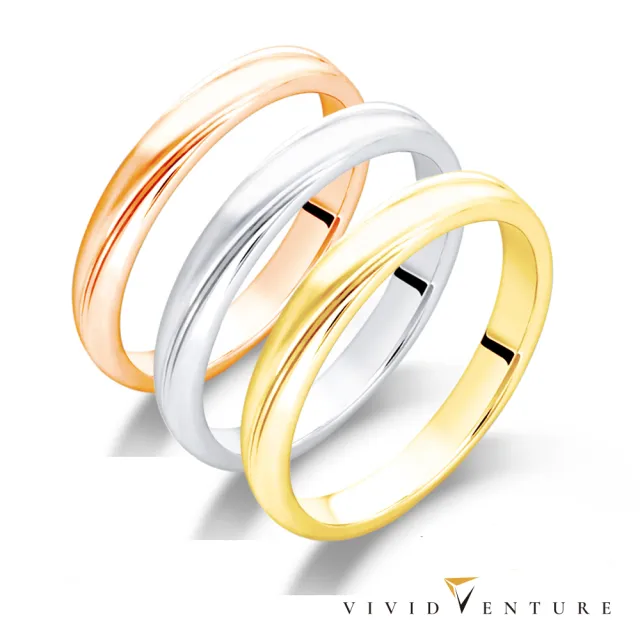 【Vividventure 亞帝芬奇】14K 中性款 戒指 互愛 多色選