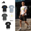 【adidas 愛迪達】精品棉彈力萊卡短袖上衣(棉T 短T 吸濕 透氣 伸縮 彈性 休閒 運動 男女同款)