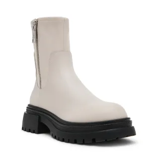 【steve madden】率性素面厚底中筒靴 ROADMAP(米色)