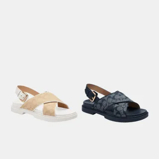 【COACH】蔻馳官方直營 FRASER經典Logo 涼鞋-2色任選(CR865/CT645)