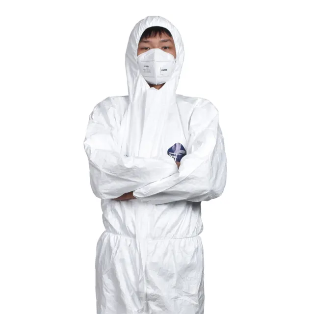 隔離衣 隔離服 防塵服 連體帶帽防護衣 無塵衣 噴漆服 防護隔離衣 180-1422XL(DUPONT杜邦 防護衣)