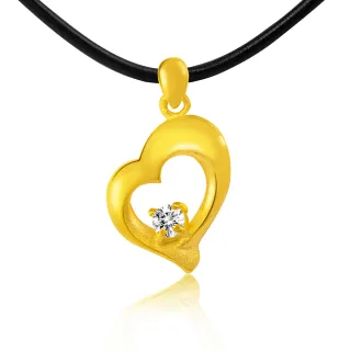 【今生金飾】珍心鑽墜 網路獨賣(黃金墜飾)