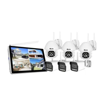 【I-Family】免施工 免設定 IF系列 無線監視套裝組 五百萬 八路式顯示屏主機+3槍機+3球機