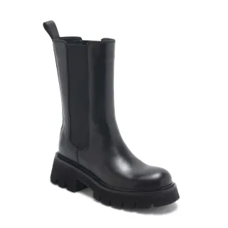 【steve madden】厚底素面切爾西中筒靴 TWLILI(黑色)