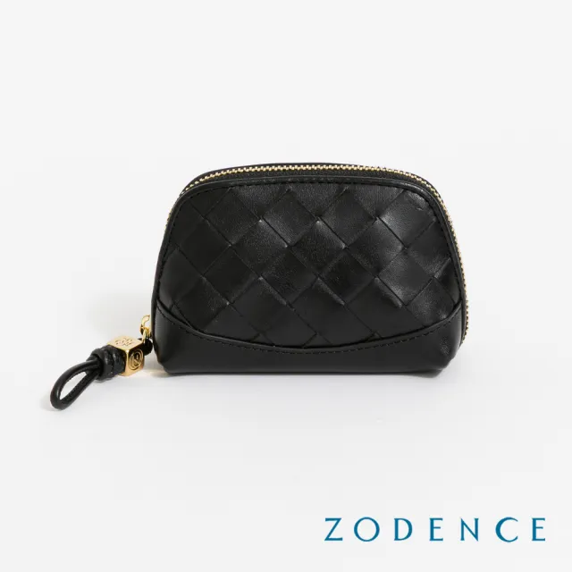 【ZODENCE 佐登司】CRAFTSOUL進口真皮手工上色編織拉鍊零錢包(多色/手工編織/真皮)