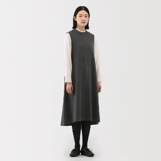 【MUJI 無印良品】女起毛背心裙(深灰/深綠/暗藍)