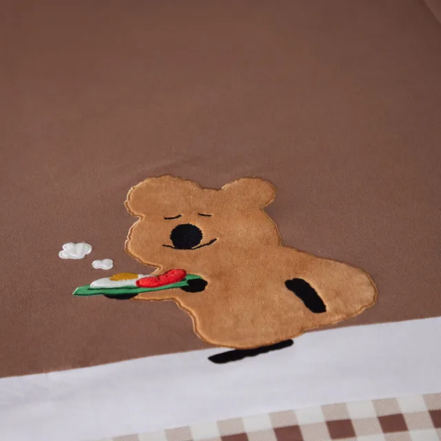 【YVONNE 以旺傢飾】100%美國棉 早餐四季被-可可棕(4x5呎 純棉 棉被 水洗 DINOTAENG)