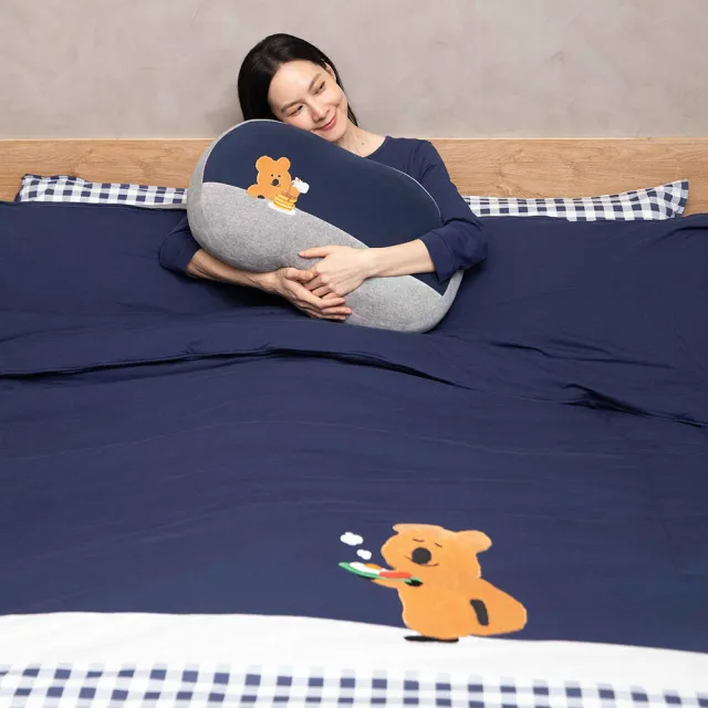 【YVONNE 以旺傢飾】100%美國棉 早餐四季被-星海藍(雙人 純棉 棉被 水洗 DINOTAENG)