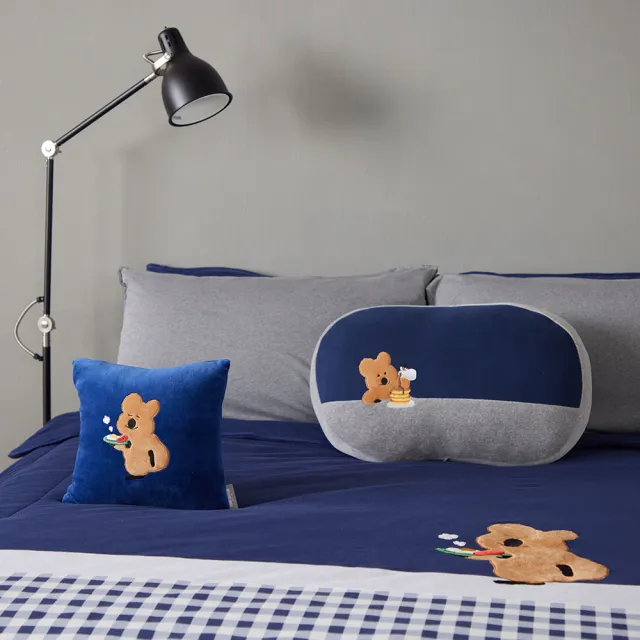 【YVONNE 以旺傢飾】100%美國棉 早餐四季被-星海藍(雙人 純棉 棉被 水洗 DINOTAENG)