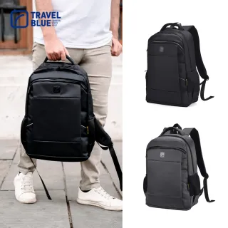 【Travel Blue 藍旅】XPERT款 筆電後背包-黑/灰 筆電包/防水包 電腦包/雙肩包/商務背包 TB