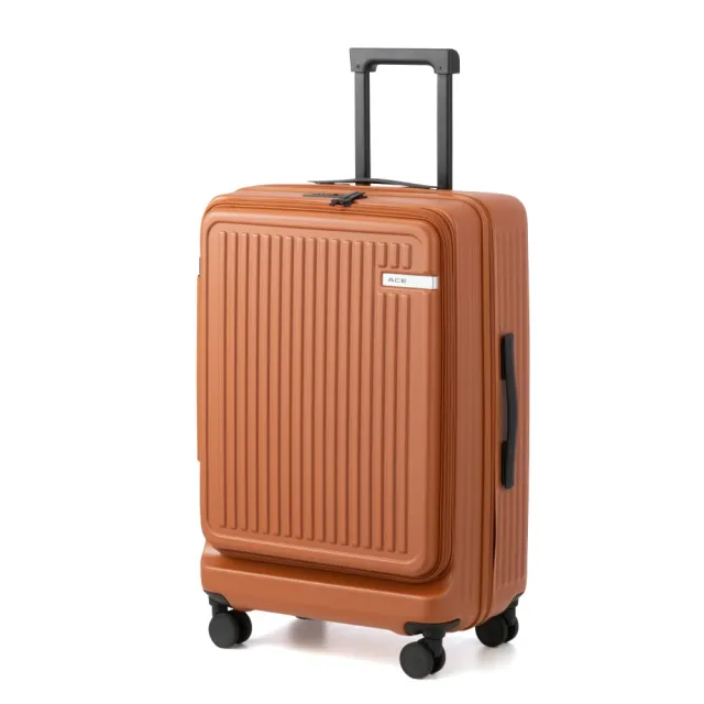 【ACE BAGS＆LUGGAGE】26吋 JOLLY2 前開式可擴充直紋中型箱(多色可選05027)