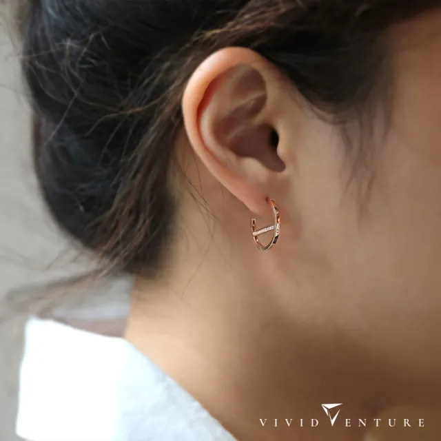【Vividventure 亞帝芬奇】16分 天然鑽石 真鑽 耳環 神秘空間