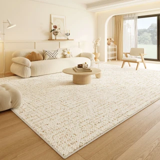 【匠俱】地毯-160×250cm(客廳臥室奶油風地墊 純色耐臟地墊 沙發茶幾邊地墊)